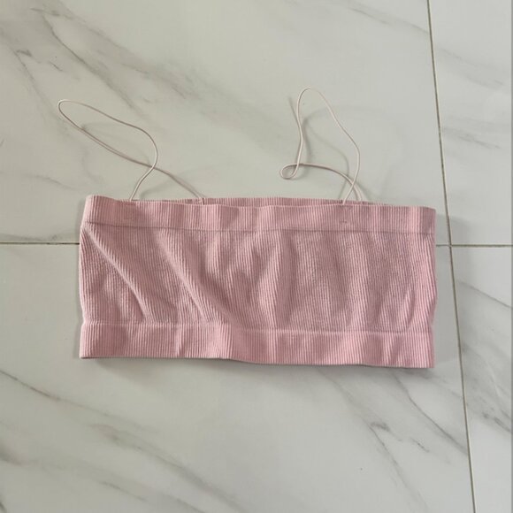 Pink Essentials Bandeau Skinny Strap Top - Picture 1 of 1